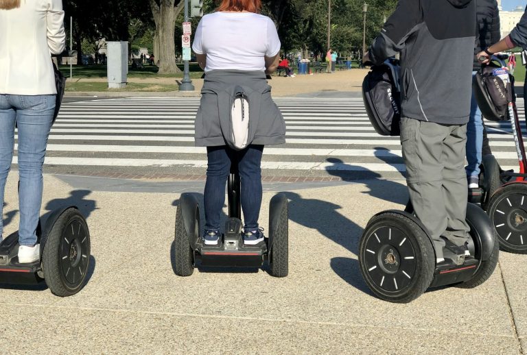 Group of tourists on Segway tour